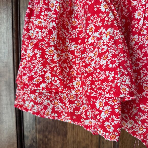 NWT Sienna Sky Red w/White & Yellow Flowers Skirt w/Hidden Red Shorts Large - Picture 3 of 8